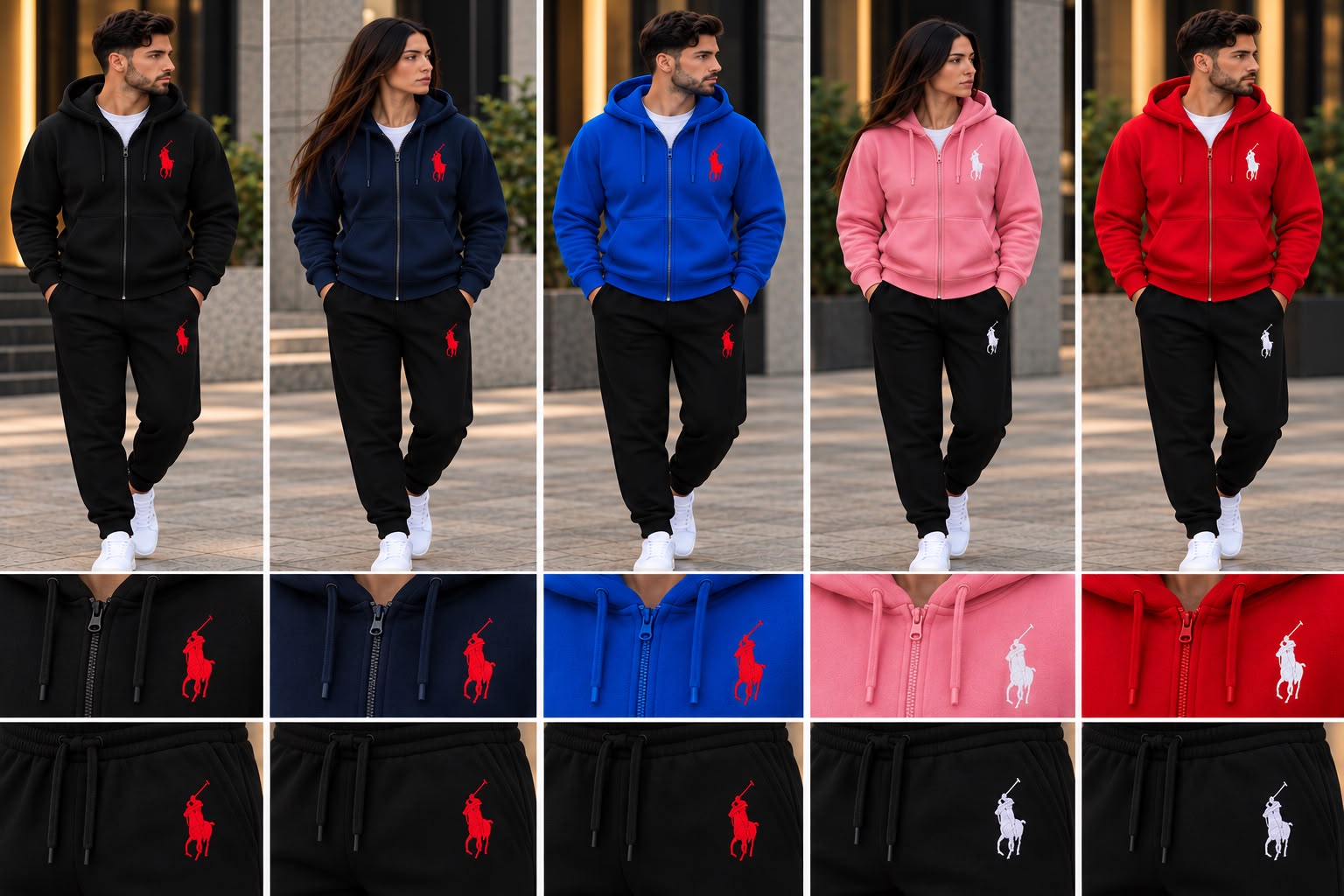fato de treino marcas bordado S-XXl
